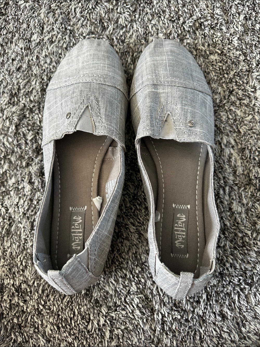 Gray Casual Slip-On Shoes Canvas - Picture 4 of 6